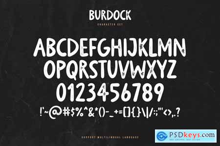 Burdock - Modern Letterpress Font