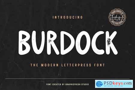 Burdock - Modern Letterpress Font