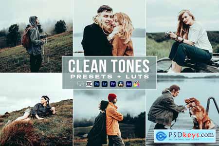 Clean Tones Luts Video Presets Mobile & Desctop