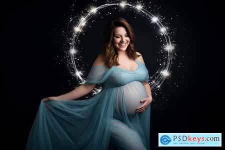 Maternity silver light ring overlays PNG and JPG