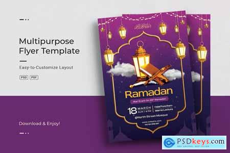 Ramadan Iftar Party Invitation Flyer Template 3J78CXH