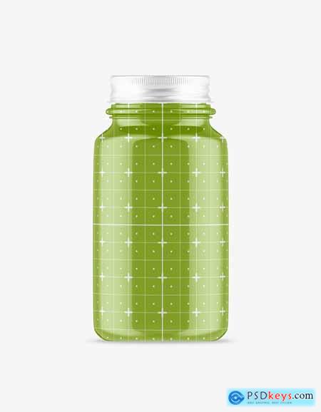 Plastic Jar with Gummies Mockup