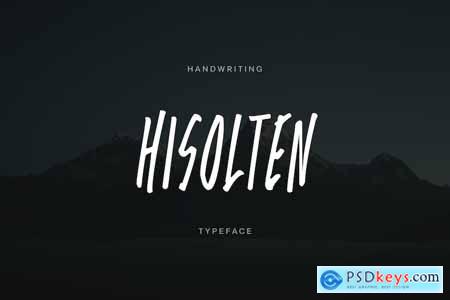 Hisolten - Uppercase Handwriting Typeface