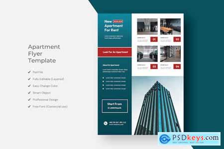 Apartment Flyer Template Design DK3R4VW