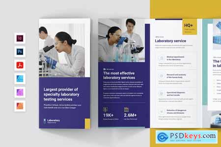 Laboratory Brochure Tri-Fold Template