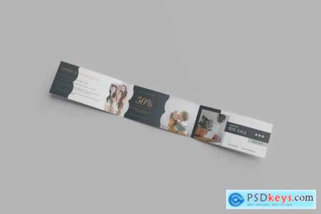 Horizontal trifold DL flyer mockup