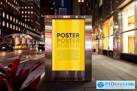 Street Billboard Poster Mockup