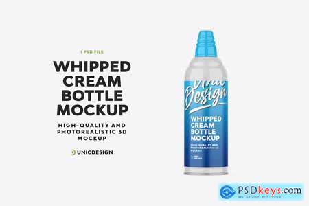 Whipped Cream Bottle Mockup