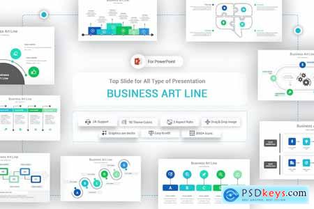 Business Art Line PowerPoint Template