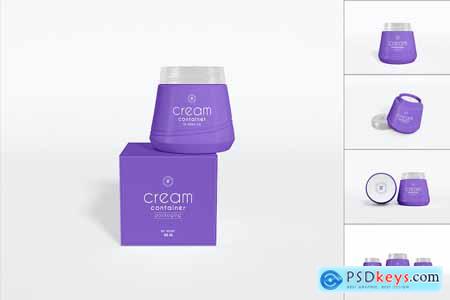 Glossy Cosmetic Cream Container Branding Mockups