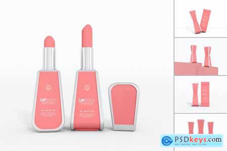 Cosmetic Lipstick Branding Mockup Set