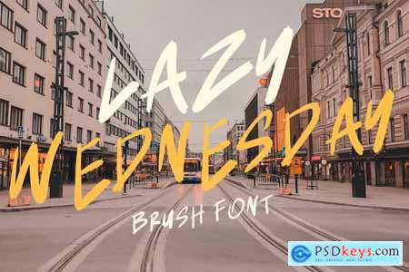 Lazy Wednesday is a brush font
