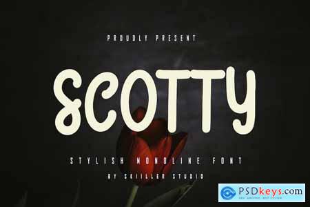 Scotty - Stylish monoline font