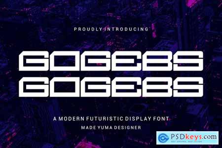 Gogebs - Futuristic Display Font