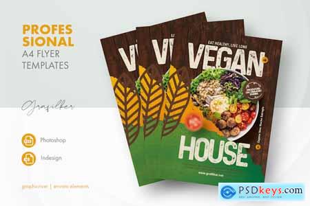 Vegan Restaurant Flyer Templates