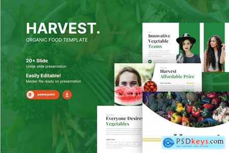 Harvest  Organic Food Powerpoint Template