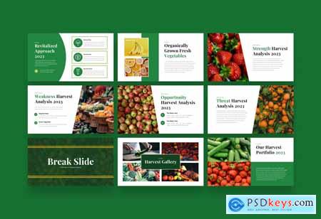 Harvest  Organic Food Powerpoint Template