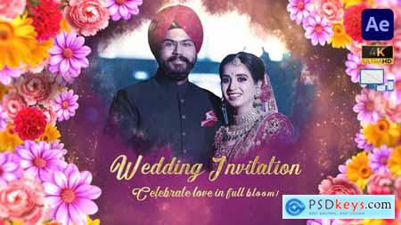 Indian Wedding Invitation Floral Slideshow 50825965