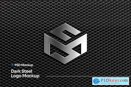Dark Steel Logo Mockup