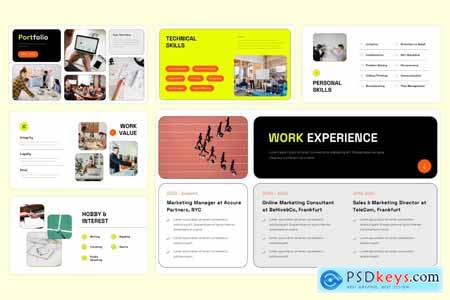 CV Resume Portfolio - Powerpoint Templates