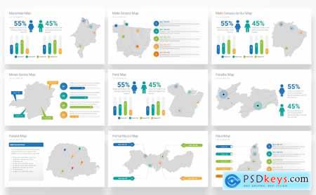 Brazil Maps PowerPoint Templates
