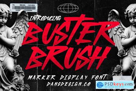 Buster Brush Modern Marker Display Font