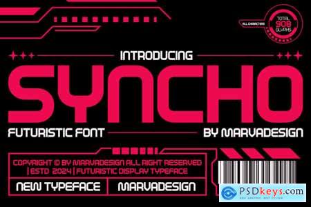 Syncho - A Modern Futuristic Font