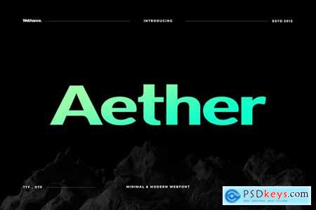 Aether - Modern Sans-Serif Font