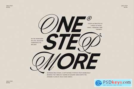One Step More Modern and Calligraphy Sans Serif