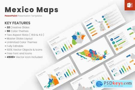 Mexico Maps PowerPoint Templates
