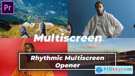 Rhythmic Multiscreen Opener MOGRT for Premier Pro 50827966