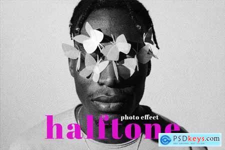 Halftone Duotone Photo Effect Template