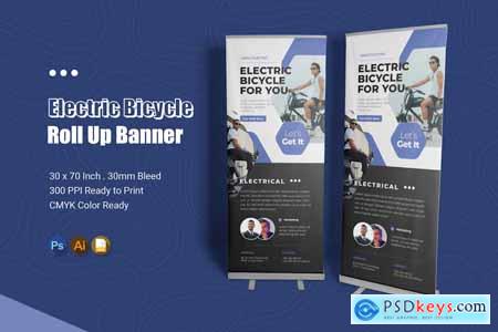 Electric Bike Roll Up Banner