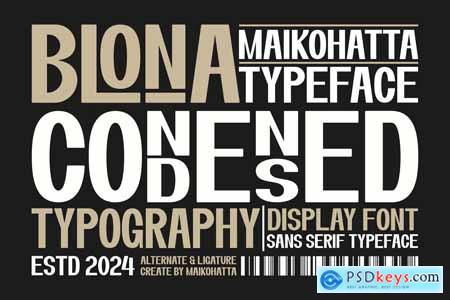 Blona - Condensed Sans Typeface