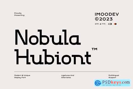Nobula Hubiont - Modern Unique Display Font