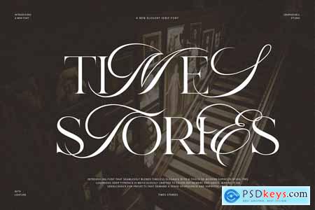 Times Stories Serif and Calligraphy Font Typeface