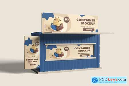 Container Food Stand Mockup