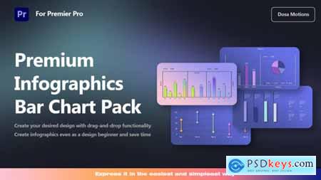 Premium bar chart pack Infographics 50868326