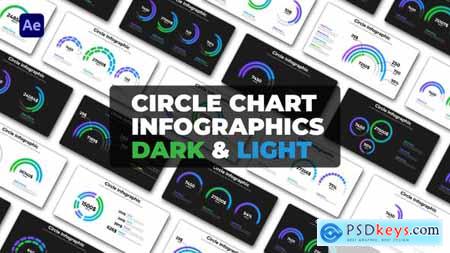 Circle Chart Infographics Dark and Light Themes 50248206