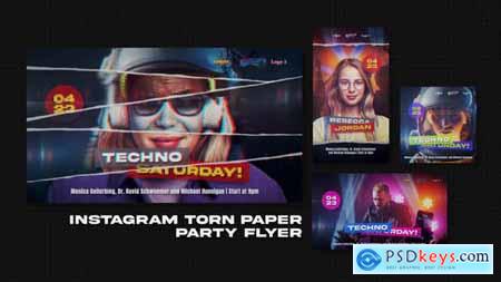 Instagram Torn Paper Party Flyer 51022887
