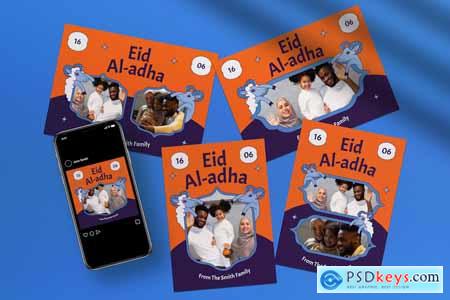 Orange Flat Design Eid Al-Adha Photobooth