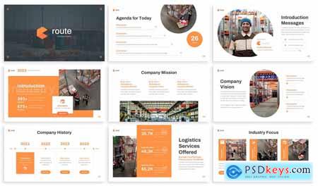Route - Logistic Powerpoint Template