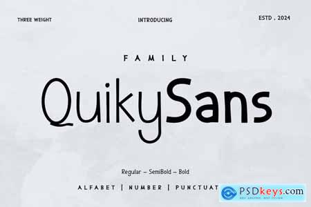 Quiky Sans Font Family