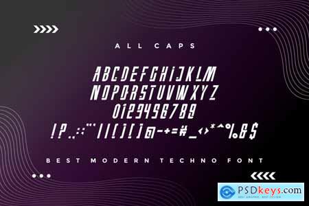 The Dehfipors - Modern Techno Font