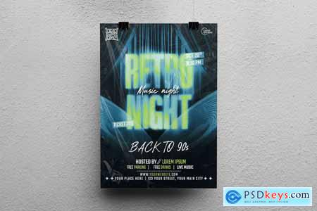 Retro Music Night Party Flyer