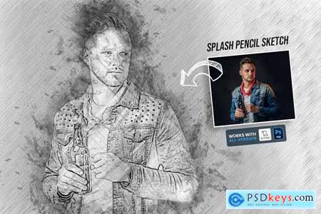 Splash Pencil Sketch