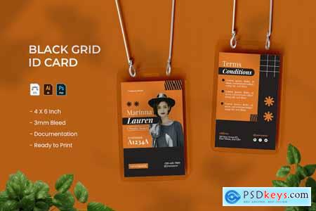 Black Grid - ID Card