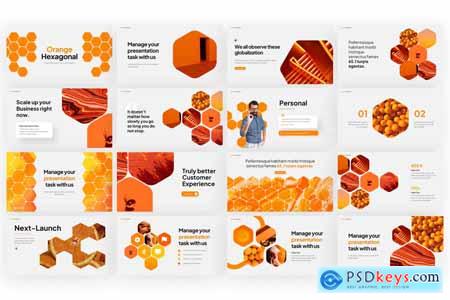 Hexagonal Infographic PowerPoint 2FQEBSU