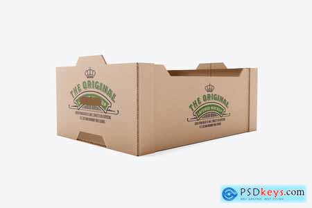 Cardboard Food Box Mockup