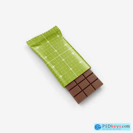 Opened Chocolate Bar Mockup